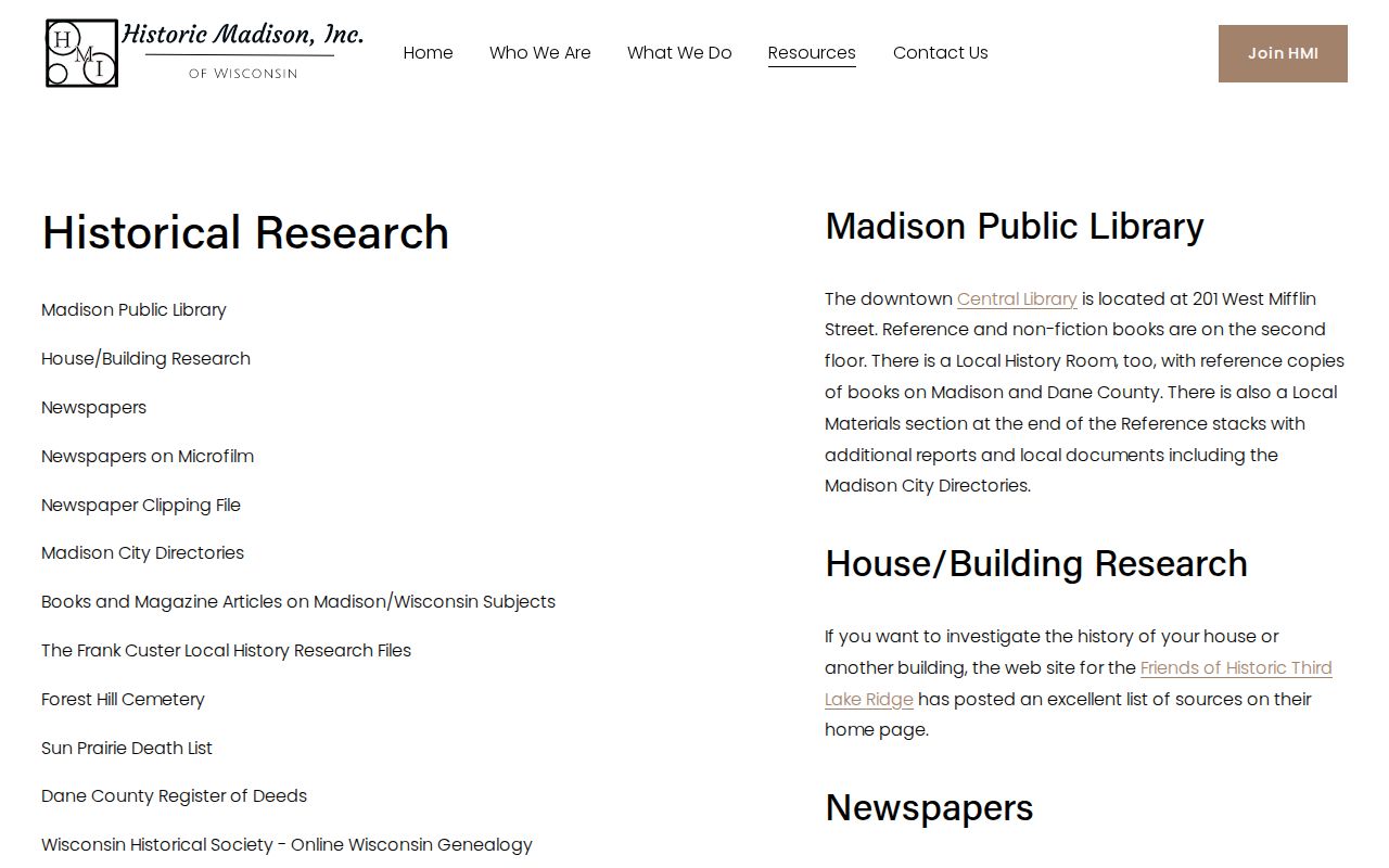 Historic Madison research sources for Fitchburg-area directory and house history