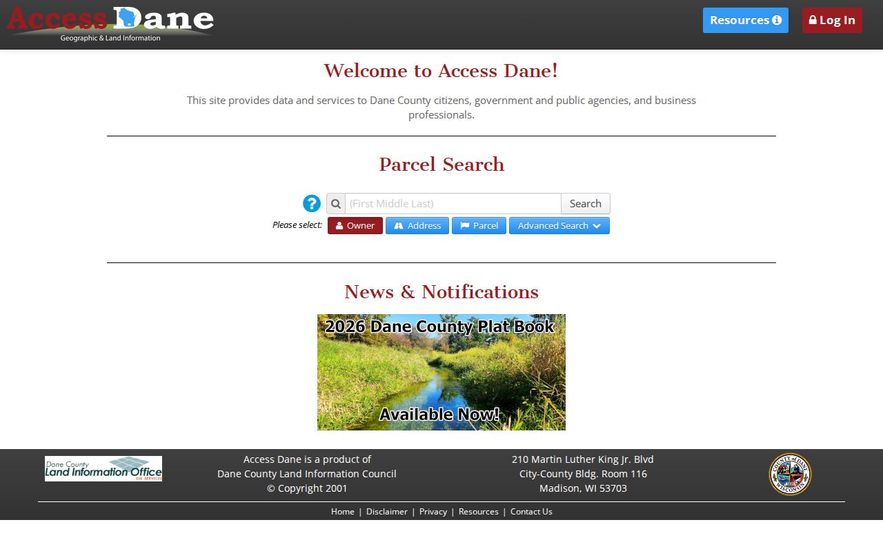 Fitchburg residents directory AccessDane property search